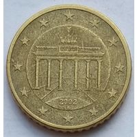 Германия 50 евроцентов 2002 г. (A) (F). Цена за 1 шт.
