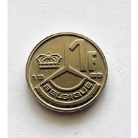 Бельгия 1 франк, 1989 Надпись на французском - 'BELGIQUE'