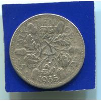 Великобритания 6 пенсов 1935 , серебро
