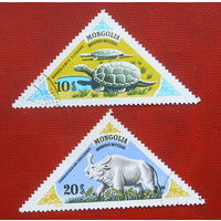 Монголия. Фауна. ( 2 марки ) 1977 года. 8-11.