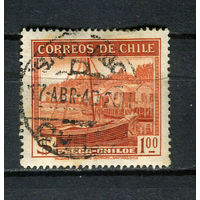 Чили - 1938/1940 - Парусник 1Р - [Mi.239] - 1 марка. Гашеная.  (Лот 42EH)-T5P9