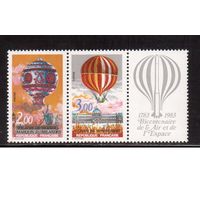 Франция-1983(Мих.2287-2288) ** , Воздушные шары(2)