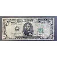 5 долларов США (с зеленой печатью)
