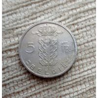 Werty71 Бельгия 5 франков 1973