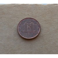 Италия, 1 евроцент 2002 года