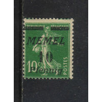 Мемель Управление Антанты 1922 Надп на марках Франции Надп Стандарт #54*