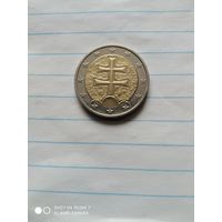 2 евро Словакия, 2017 год из обращения.
