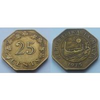 25 центов 1975 г. Мальта