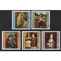Итальянский живописец, скульптор, архитектор, ученый и инженер эпохи Возрождения Леонардо да Винчи  Болгария 1980 год серия из 5 марок