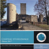 Люксембург 5 евро 2017 Замок Усельданж серебро и ниобий