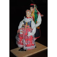 Пара винтажных, старых кукол-/ручной работы/-"PARA KRAKOWSKA"-сувенирный Hand Made!