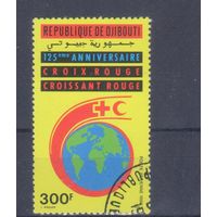 [981] Джибути 1988. 125-летие Красного Креста. Одиночный выпуск.Гашеная марка.