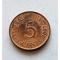 Маврикий 5 центов, 2007