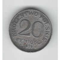 Польша оккупация 20 грош 1917 года