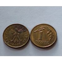 Польша. 1 грош 2007 года.