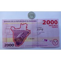 Werty71 Бурунди 2000 Франков 2023 UNC банкнота