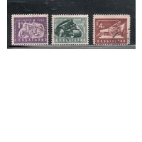 Болгария-1951, (Мих.783-785),  гаш.  , Стандарт, Автомобиль, Трактор(полная серия)