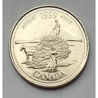 Канада 25 центов 1999 г. Август 1999. Дух первооткрывателей