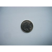 Каймановы острова 5 центов 2002г.