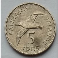 Фолклендские острова 5 пенсов 1983 г.