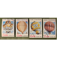 Воздушные шары Авиация Куба 1983 год  4 марки