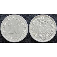 YS: Германия, Рейх, 10 пфеннигов 1907G, KM# 12