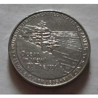 5 центов, США 2005 P, экспедиция Льюиса и Кларка, выход к океану