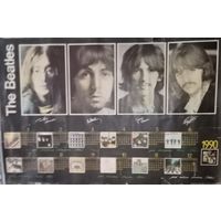 Плакат-календарь, группа The Beatles, 1990 год