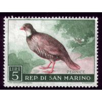 1 марка 1960 год Сан-Марино Птичка 639