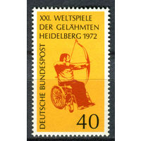 Германия (ФРГ) - 1972г. - Всемирные игры парализованных - полная серия, MNH с отпечатком [Mi 733] - 1 марка