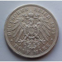 Пруссия 5 марок. 1899. А