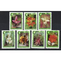 Тропические цветы Куба 1973 год серия из  7 марок