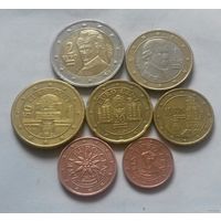 Набор евро монет Австрия 2006 г. (1, 2, 10, 20, 50 евроцентов, 1, 2 евро)