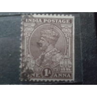 Британская Индия 1934 Король Георг 5  1 анна