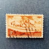 Марка США 1954 год 100-летие территории Канзаса