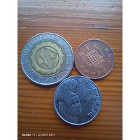 Филиппины 10 песо 2002, Великобритания 1 пени 2006, Бразилия 50 центов 2002 -40