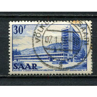 Саар - Французский протекторат - 1952/1955 - Архитектура 30Fr - [Mi.332] - 1 марка. Гашеная.  (Лот 81EG)-T2P9