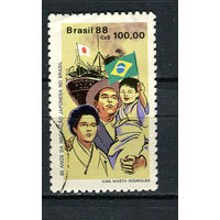 Бразилия - 1988 - 80 лет японской иммиграции - [Mi. 2257] - полная серия - 1 марка. Гашеная.  (Лот 28EQ)-T7P7