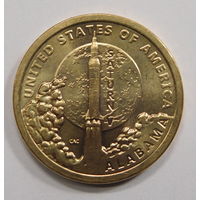 США 1 доллар 2024 Американские инновации Сатурн-5  Космос Ракета Алабама Двор D и Р 23-я монета в серии.