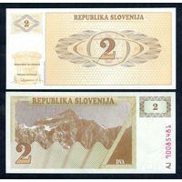Словения 2 толара 1990 год, UNC
