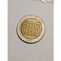 Колумбия 500 песо 1995 года .