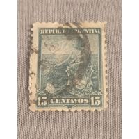 Аргентина 1899 года. 15 сентаво. Аллегория