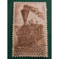 Чехословакия 1956. Локомотив Zbraslav 1846. Марка из серим