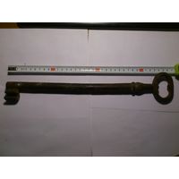 Ключ амбарный старинный кованый, длина 36.5 см