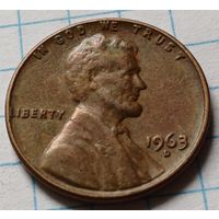 США 1 цент, 1963     D     ( 2-3-6 )