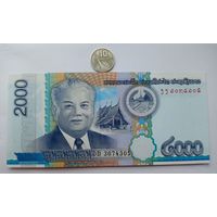 Werty71 Лаос 2000 кип 2011 UNC банкнота