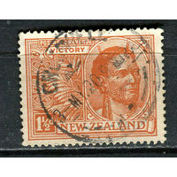 Новая Зеландия - 1920 - Вождь маори 1 1/2P - [Mi.157] - 1 марка. Гашеная.  (LOT FA6)-T10P48