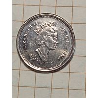 Канада 10 цент 2002 года . Юбилейная
