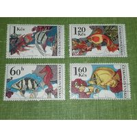 Чехословакия 1975 Фауна Аквариумные рыбы 4 марки