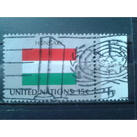 ООН Нью-Йорк 1980 Флаг Венгрии